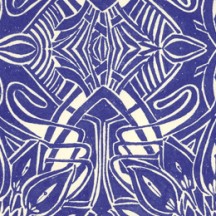 Blue Art Nouveau Print Italian Paper ~ Leonardo Communication